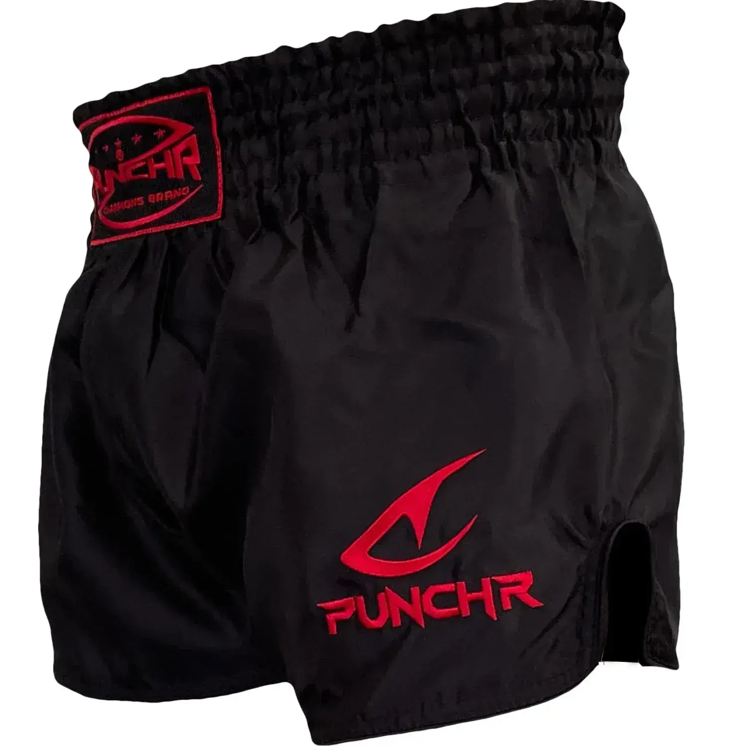 PunchR Classic Muay Thai kickboks Broek Zwart Rood
