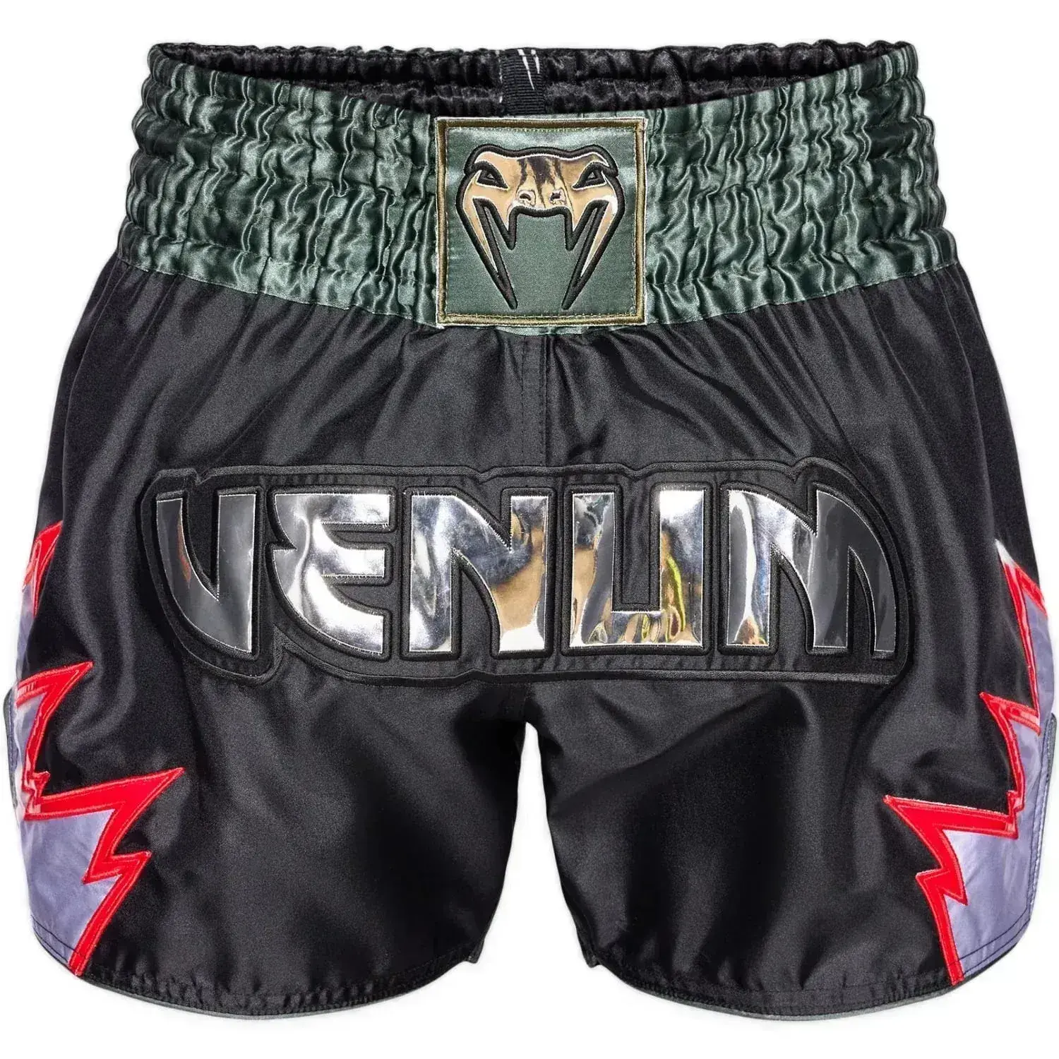 Venum Inferno Muay Thai Kickboxing Shorts Diep Zwart Khaki