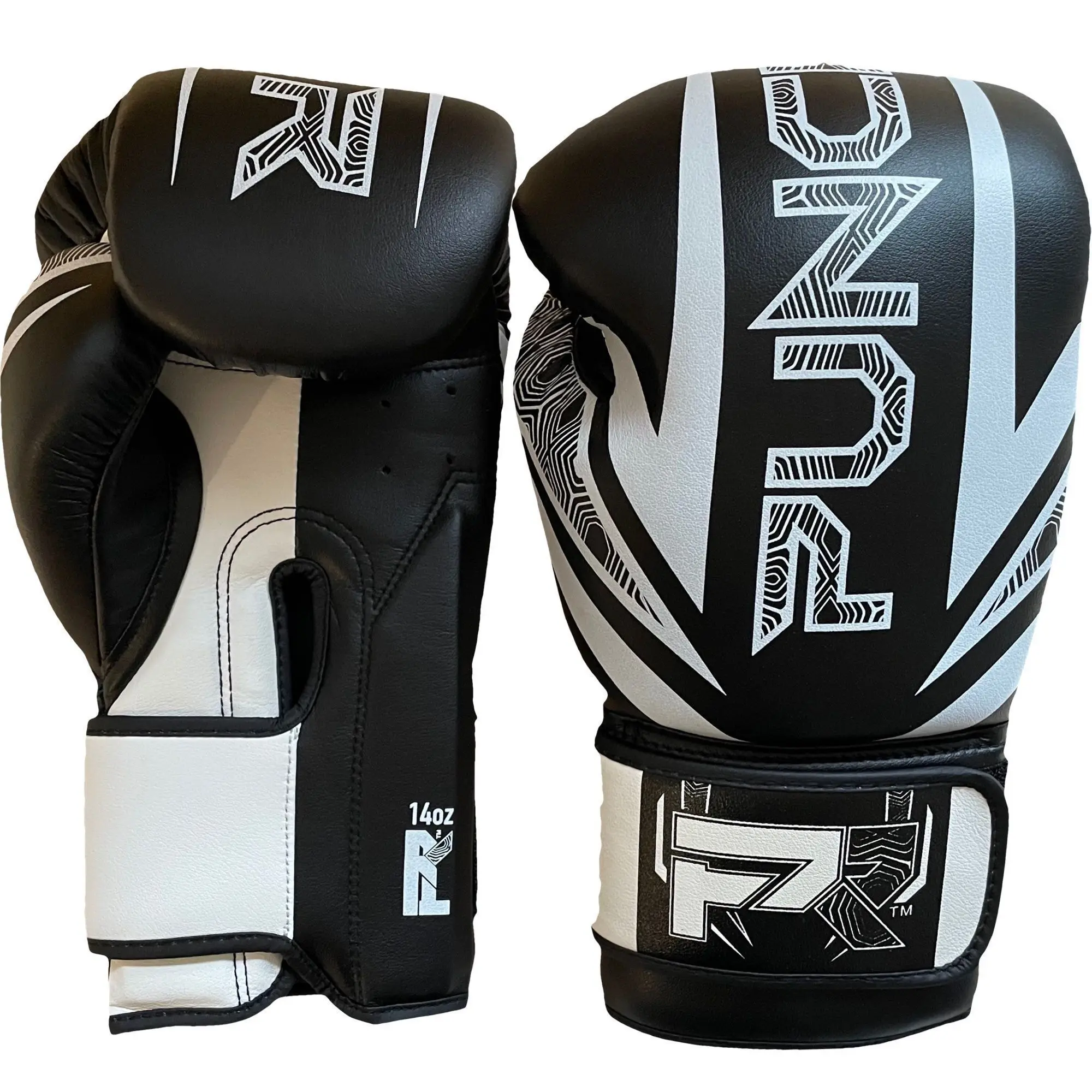 PunchR Bokshandschoenen Electric Zwart Wit Microfiber
