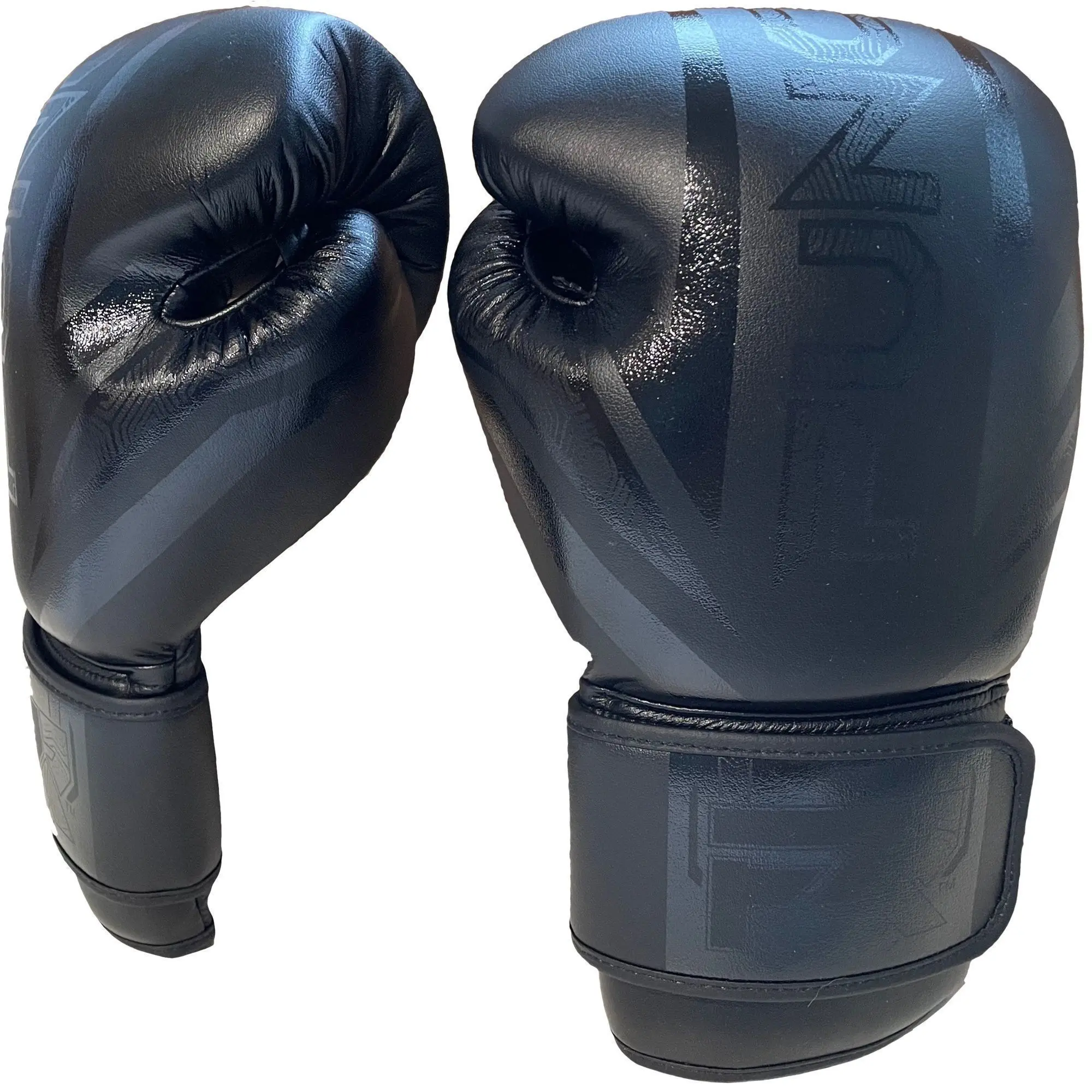 PunchR Bokshandschoenen Electric Zwart Zwart Microfiber