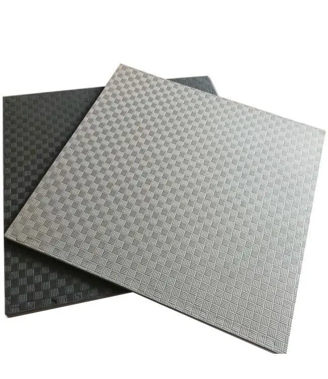 Vechtsport Puzzelmat 100x100 cm · 2 cm · Zwart Grijs · 5‑Lijnen Patroon