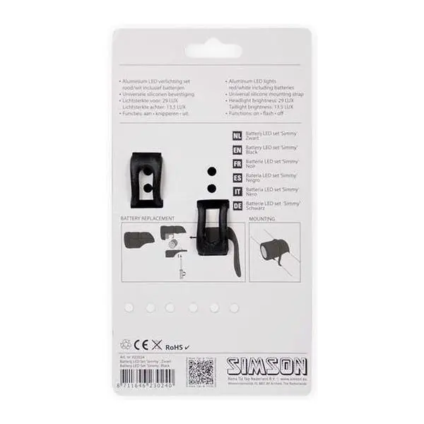 Simson Batterij LED set ''Simmy'' zwart 1.jpg